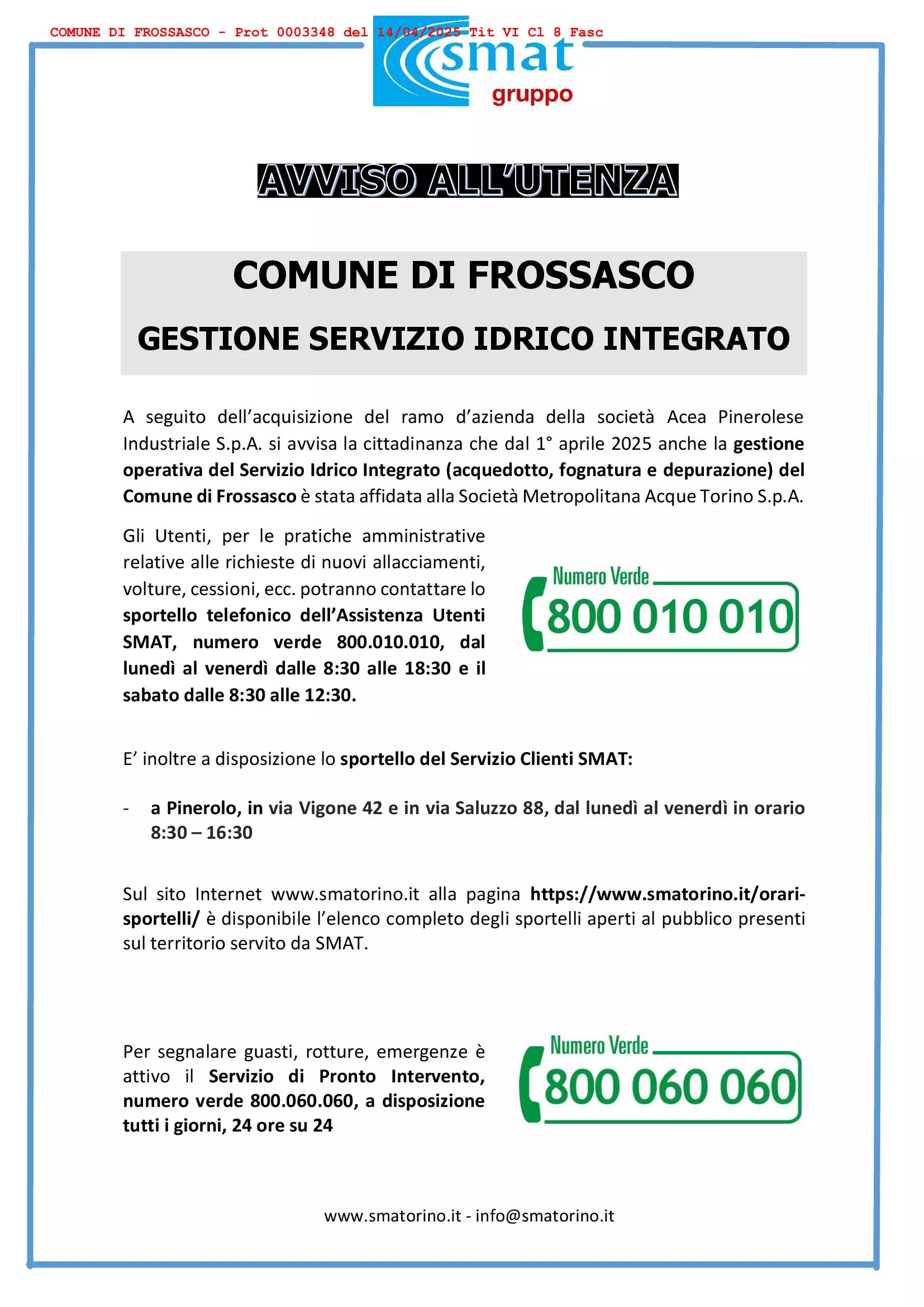 Gestione servizio idrico integrato