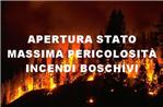 Dichiarazione massima pericolosità incendi boschivi